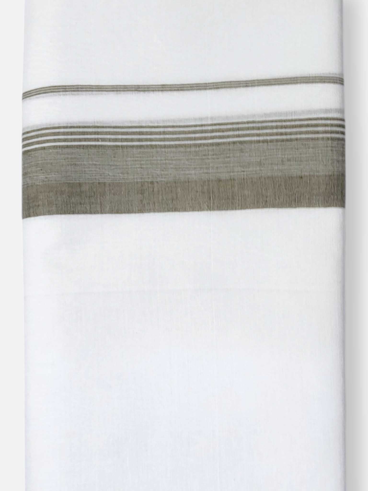 Pure White Cotton Men's Double Dhoti