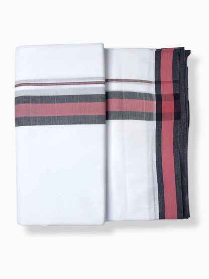 Pure White Cotton Men's Double Dhoti