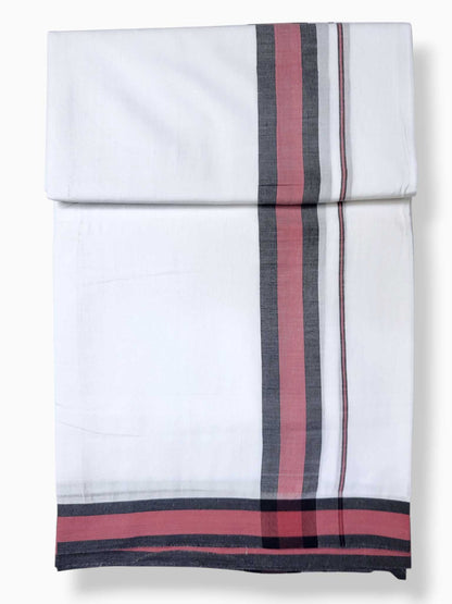 Pure White Cotton Men's Double Dhoti
