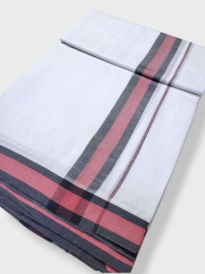 Pure White Cotton Men's Double Dhoti