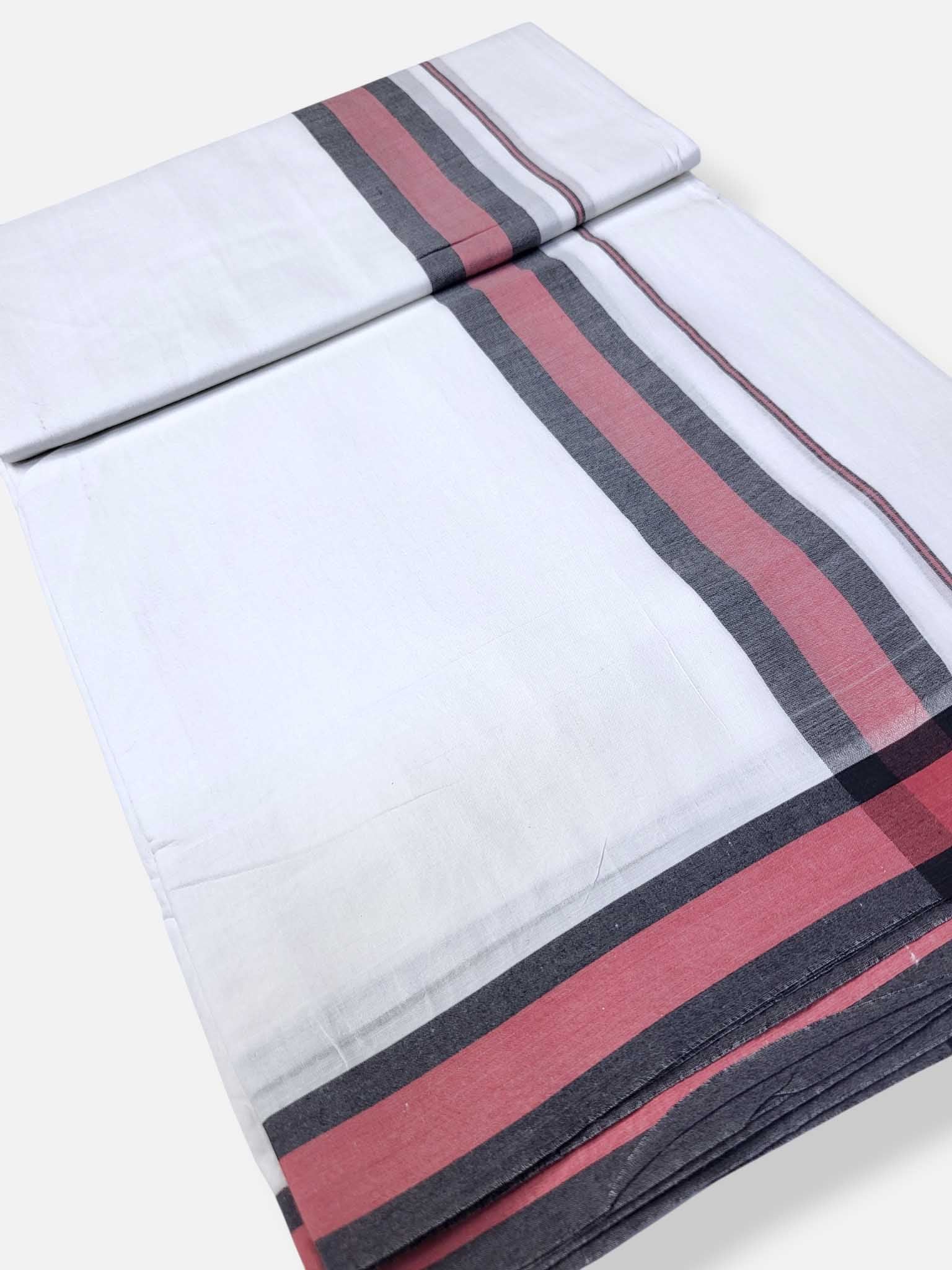 Pure White Cotton Men's Double Dhoti