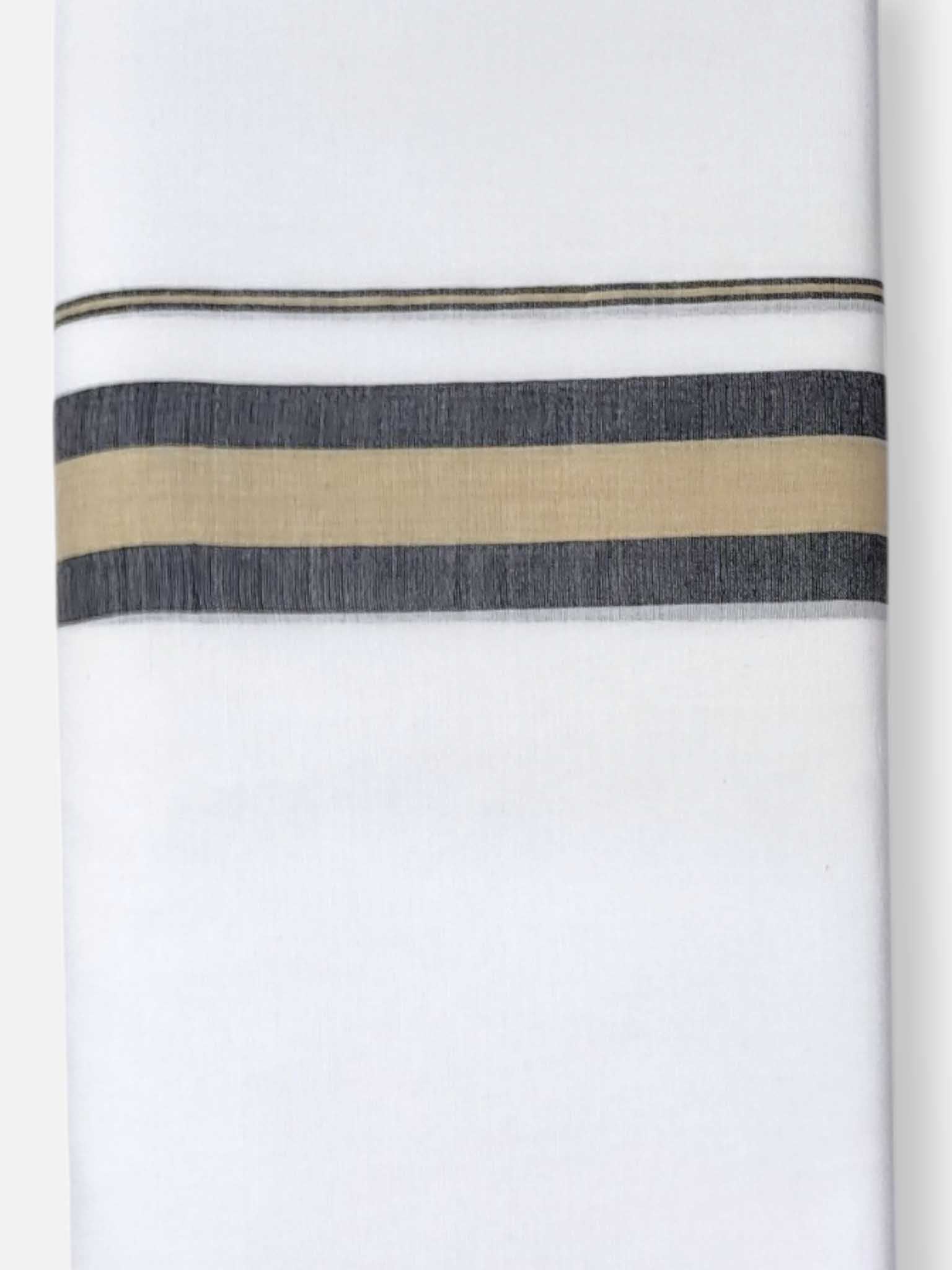 Pure White Cotton Men's Double Dhoti