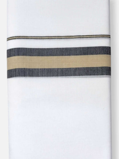 Pure White Cotton Men's Double Dhoti