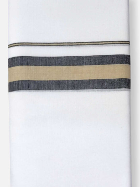 Pure White Cotton Men's Double Dhoti
