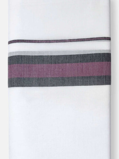 Pure White Cotton Men's Double Dhoti