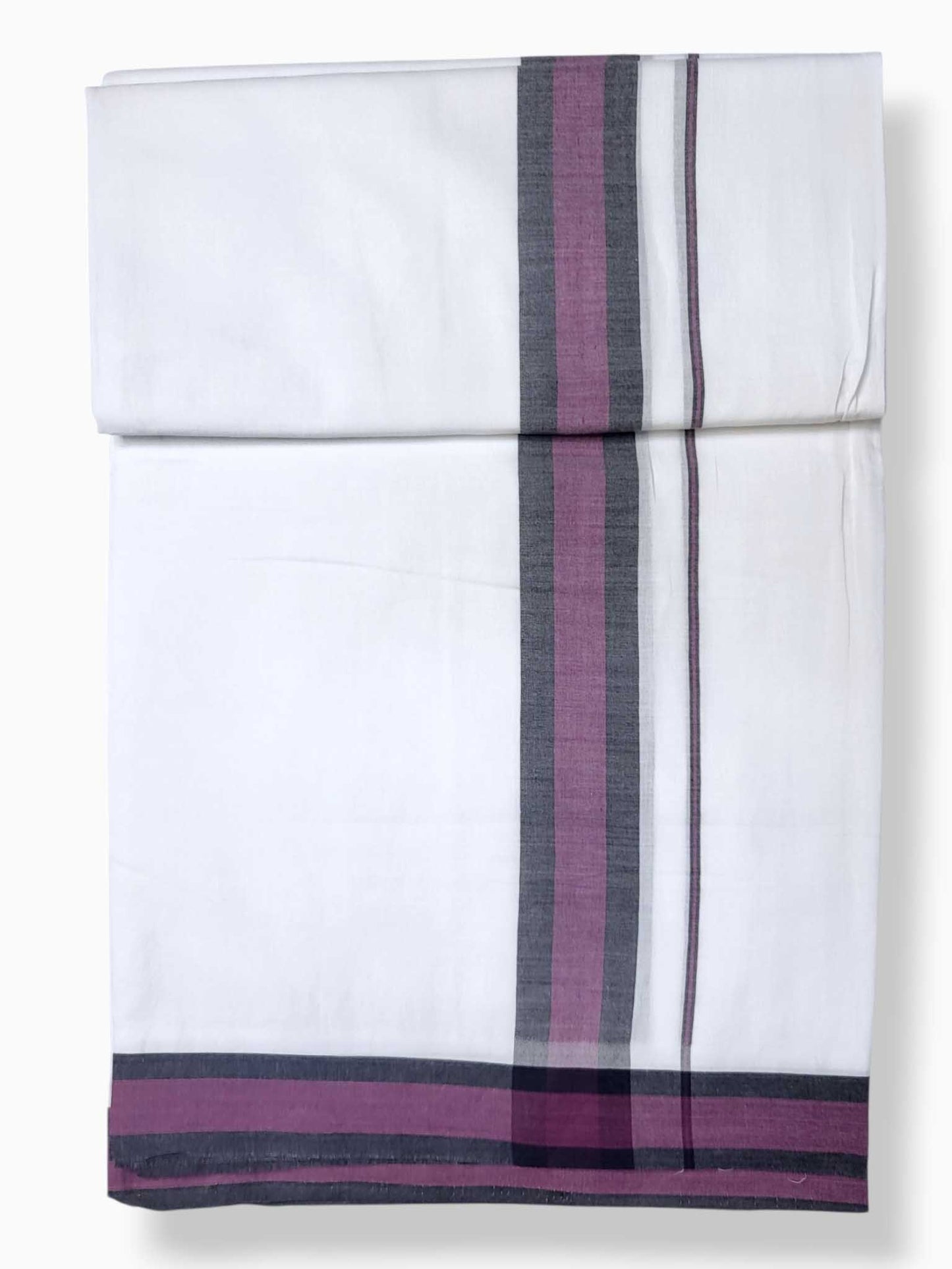 Pure White Cotton Men's Double Dhoti