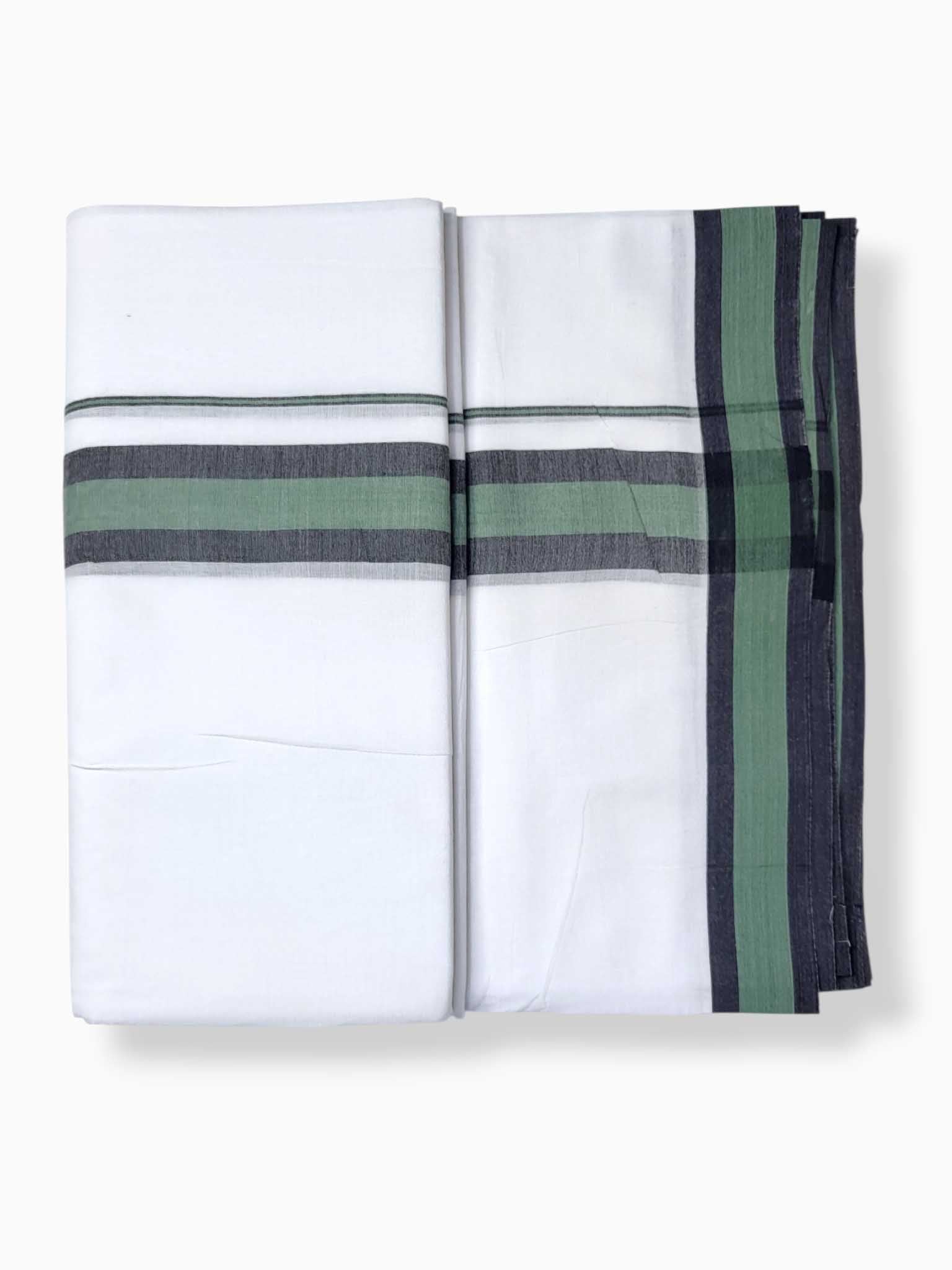 Pure White Cotton Men's Double Dhoti