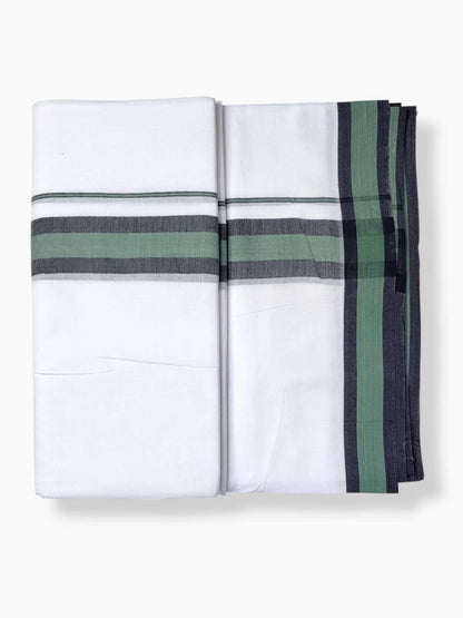 Pure White Cotton Men's Double Dhoti