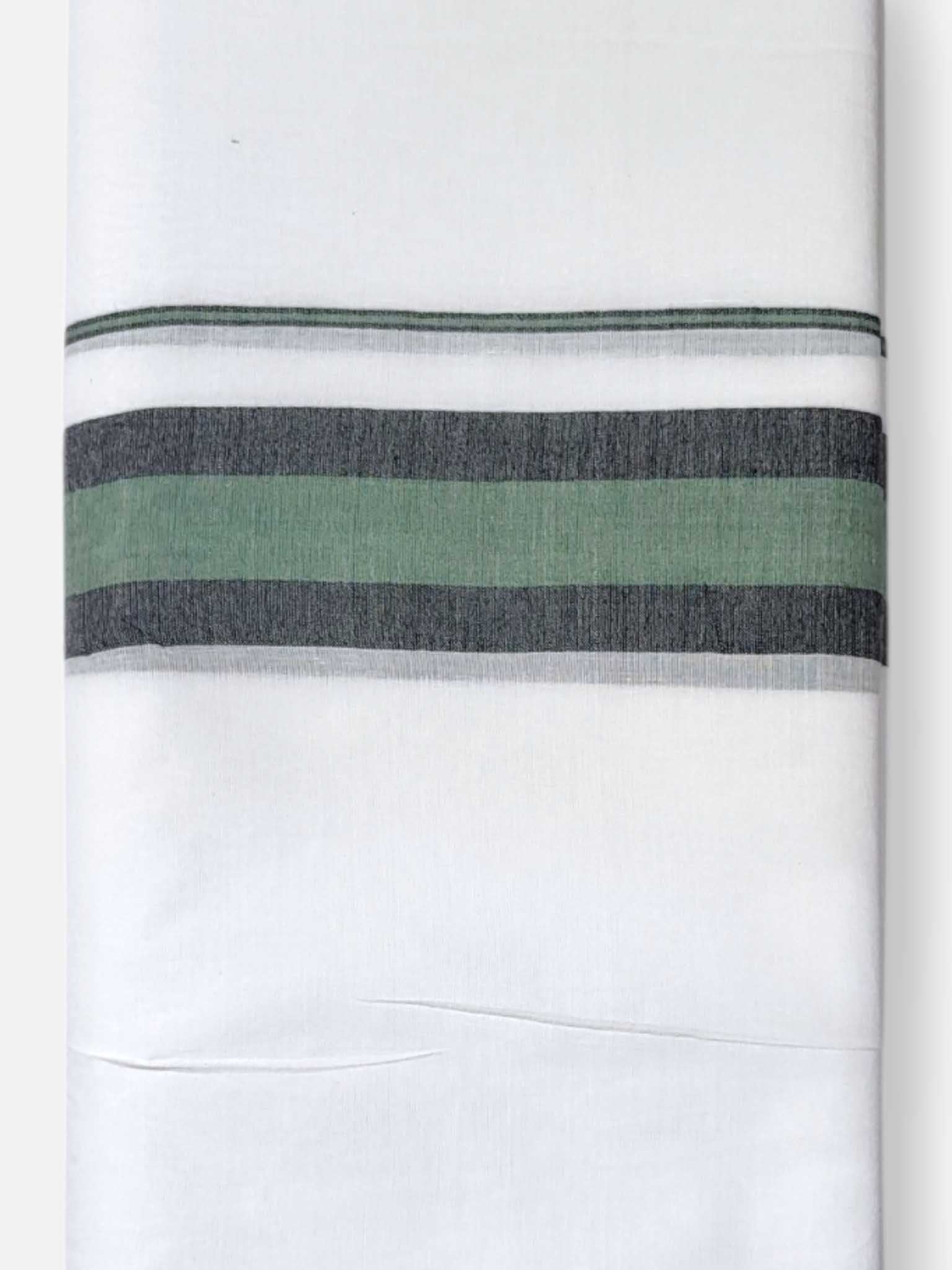 Pure White Cotton Men's Double Dhoti