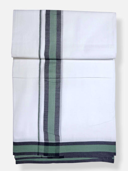 Pure White Cotton Men's Double Dhoti