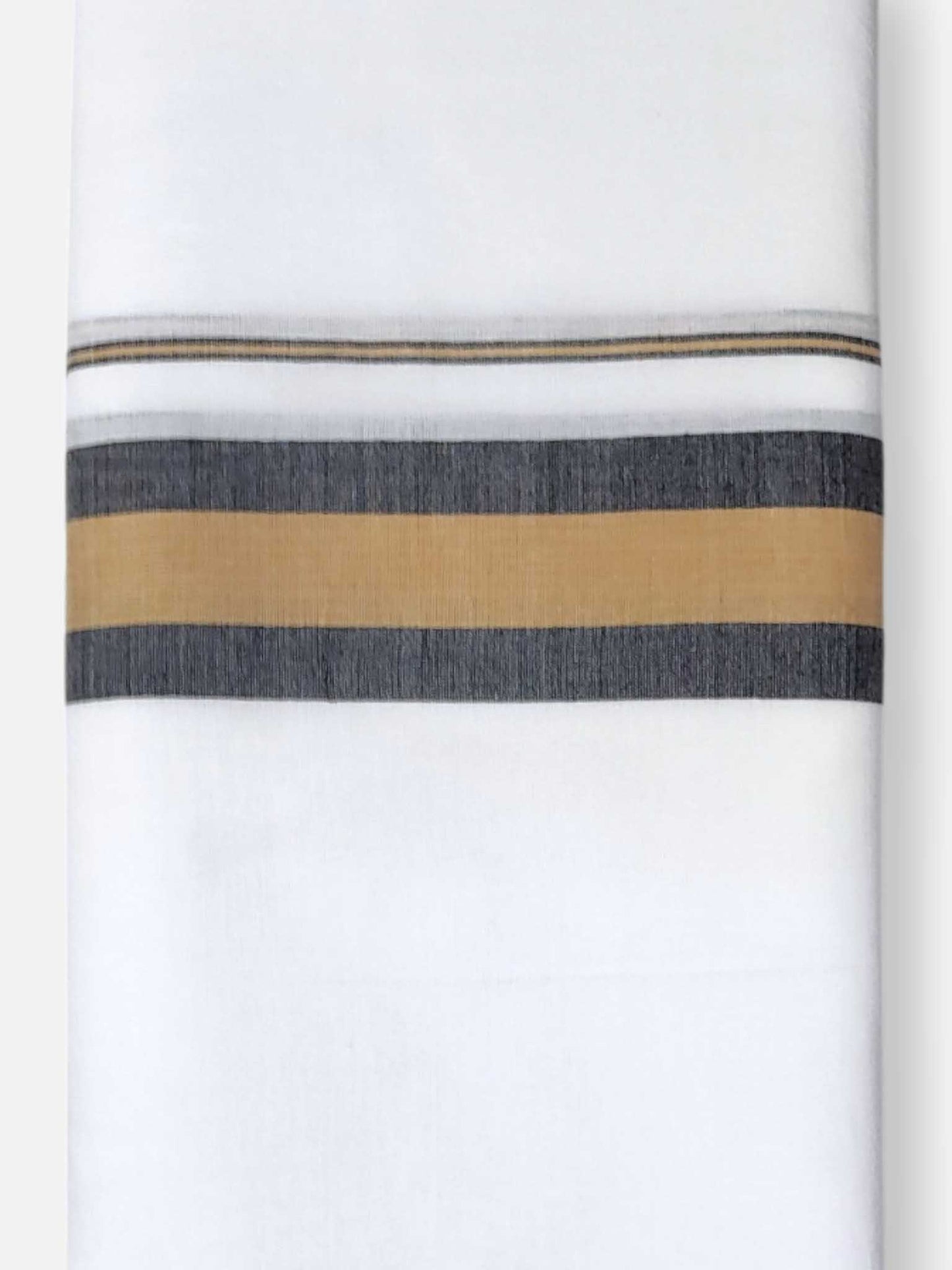 Pure White Cotton Men's Double Dhoti