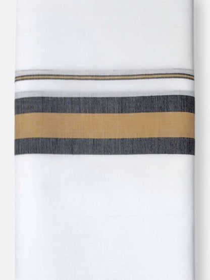 Pure White Cotton Men's Double Dhoti