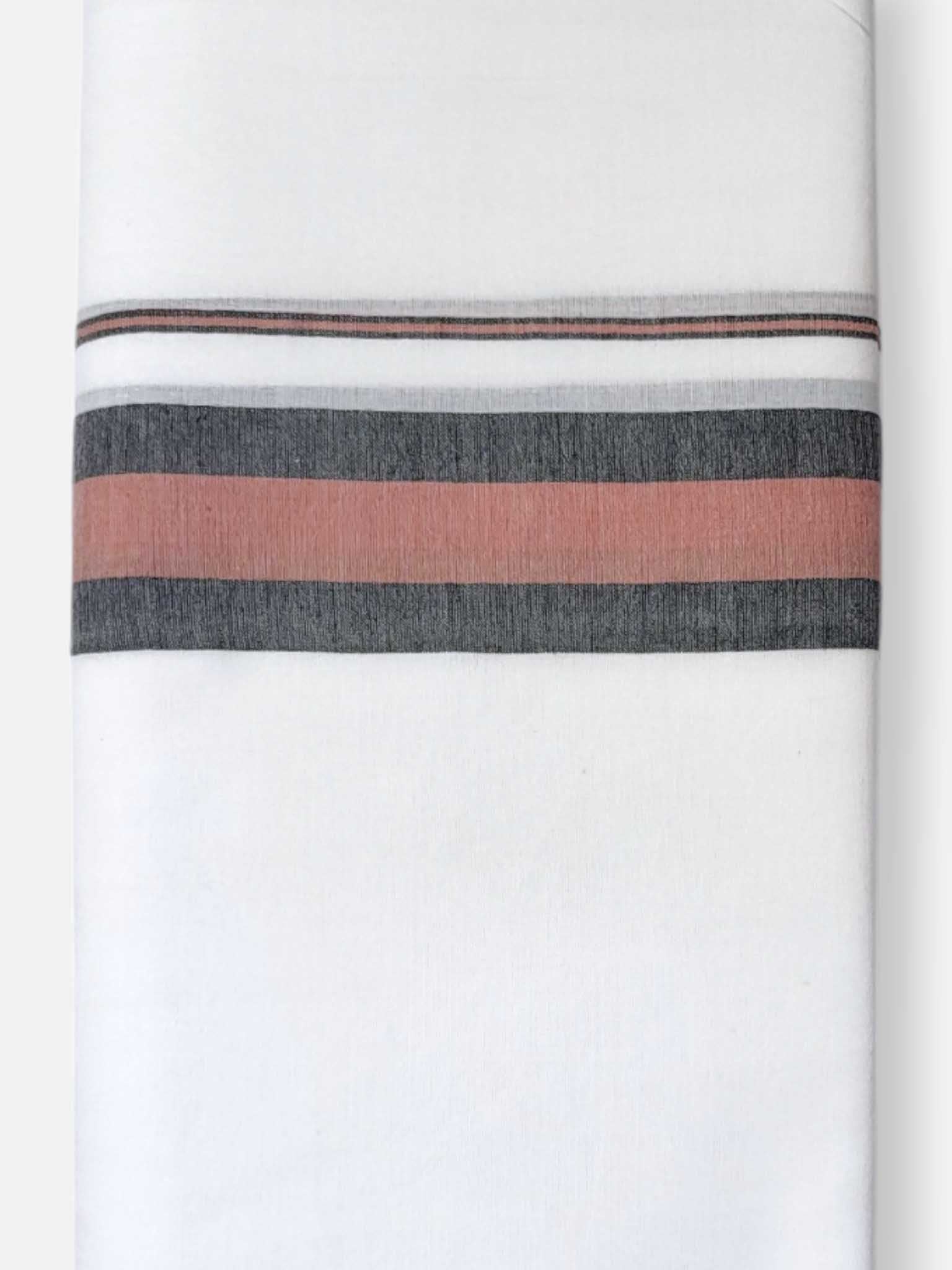 Pure White Cotton Men's Double Dhoti