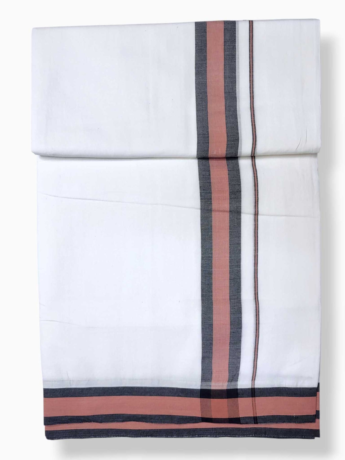 Pure White Cotton Men's Double Dhoti