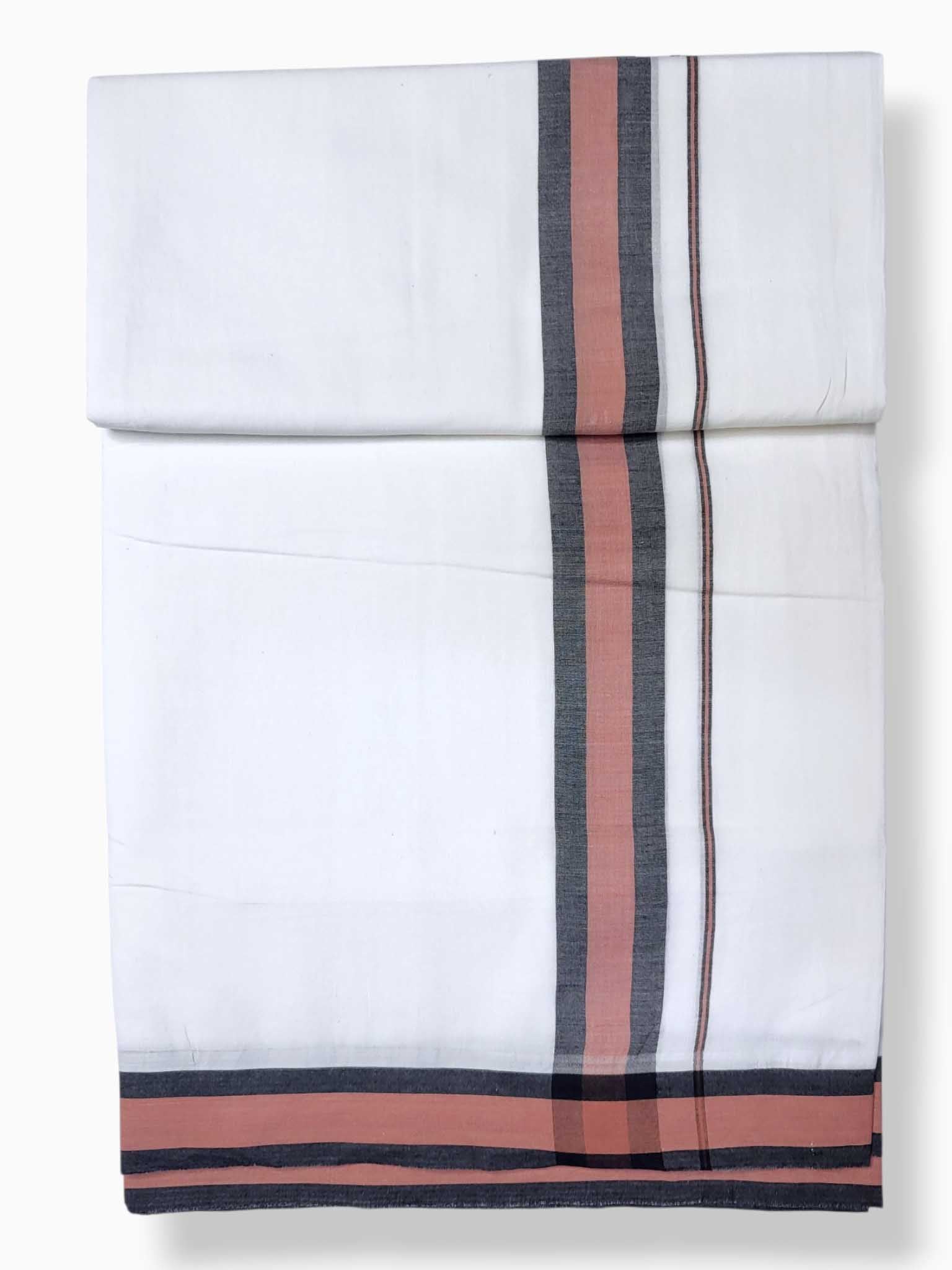 Pure White Cotton Men's Double Dhoti
