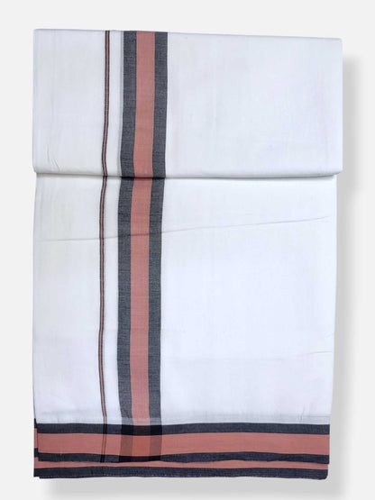 Pure White Cotton Men's Double Dhoti