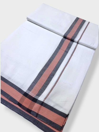 Pure White Cotton Men's Double Dhoti