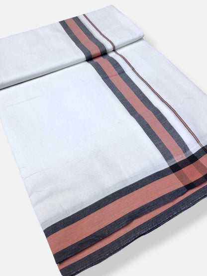 Pure White Cotton Men's Double Dhoti