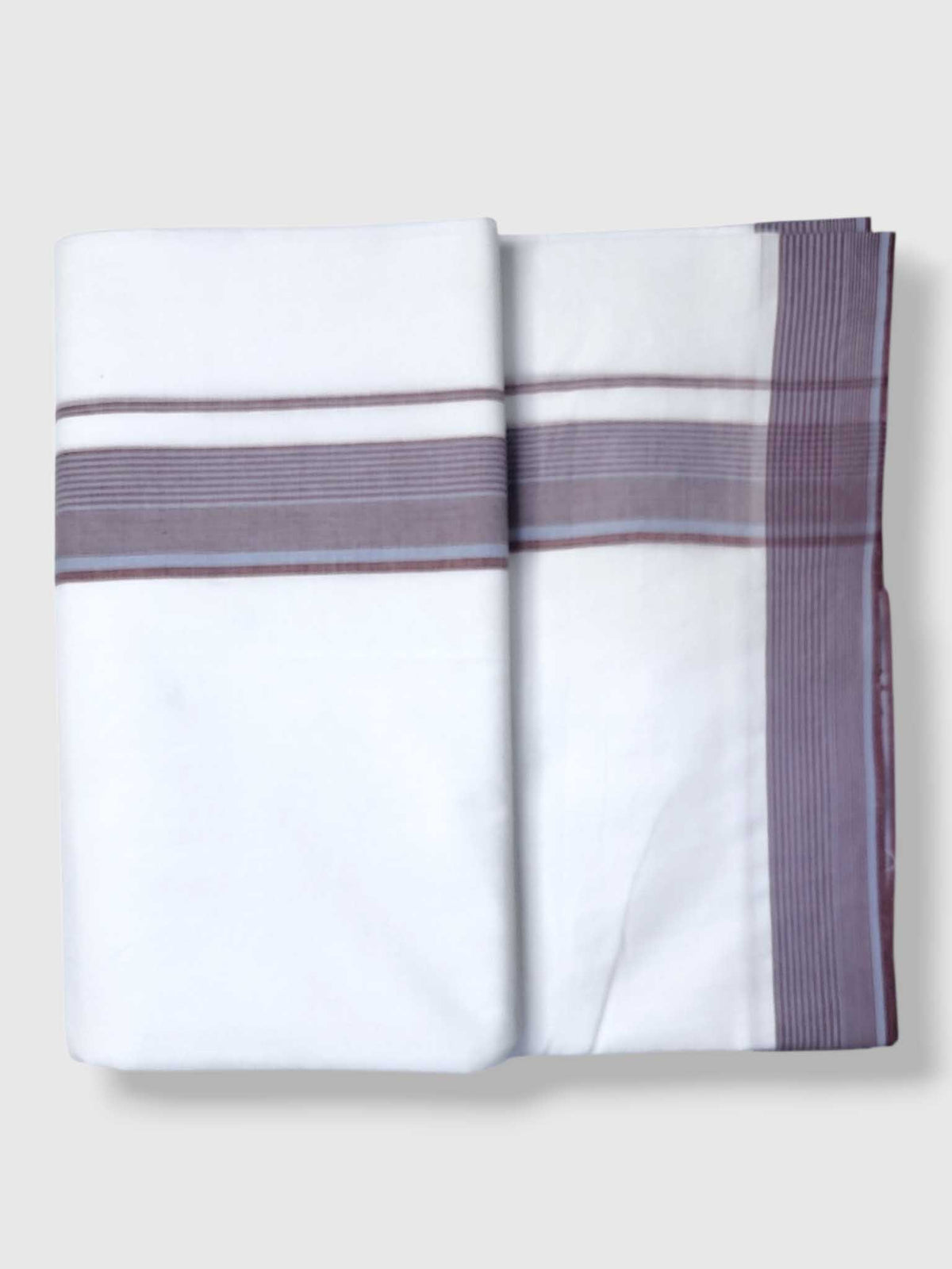 Pure White Cotton Men's Double Dhoti