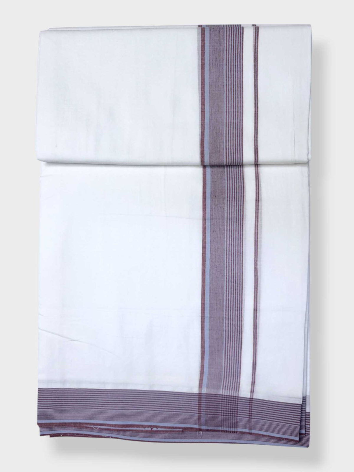 Pure White Cotton Men's Double Dhoti