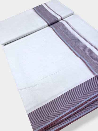 Pure White Cotton Men's Double Dhoti