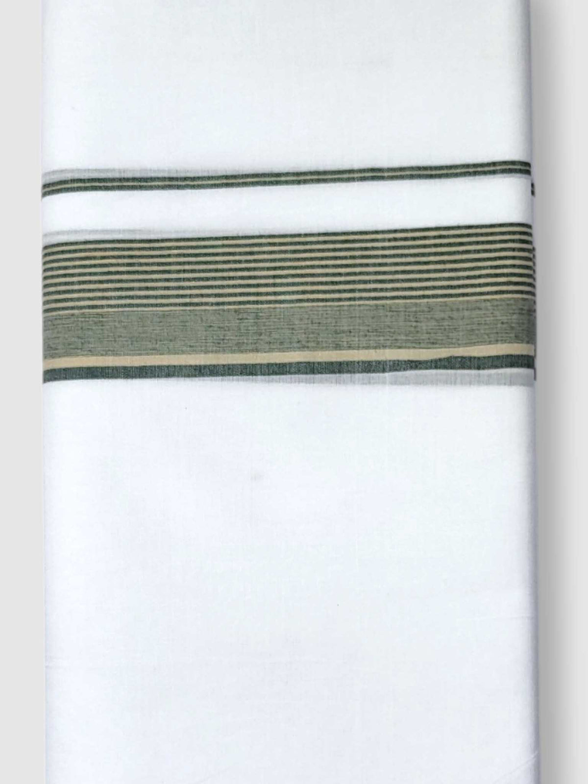 Pure White Cotton Men's Double Dhoti
