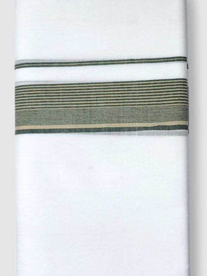Pure White Cotton Men's Double Dhoti