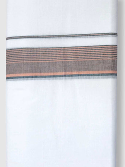 Pure White Cotton Men's Double Dhoti