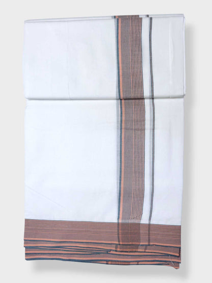 Pure White Cotton Men's Double Dhoti