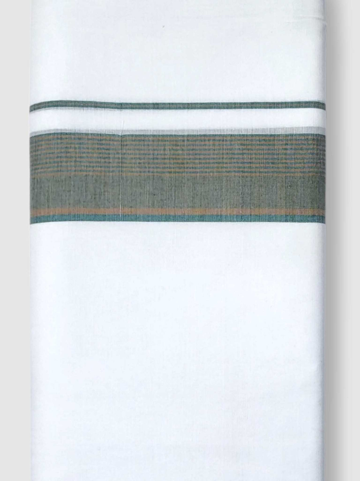 Pure White Cotton Men's Double Dhoti