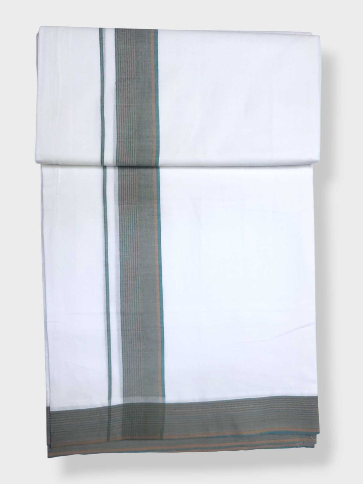 Pure White Cotton Men's Double Dhoti