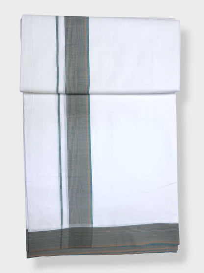 Pure White Cotton Men's Double Dhoti