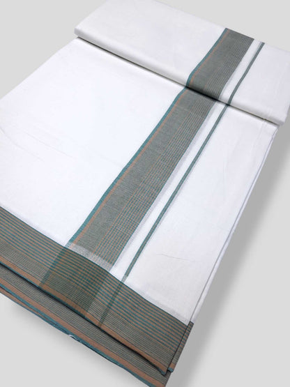 Pure White Cotton Men's Double Dhoti