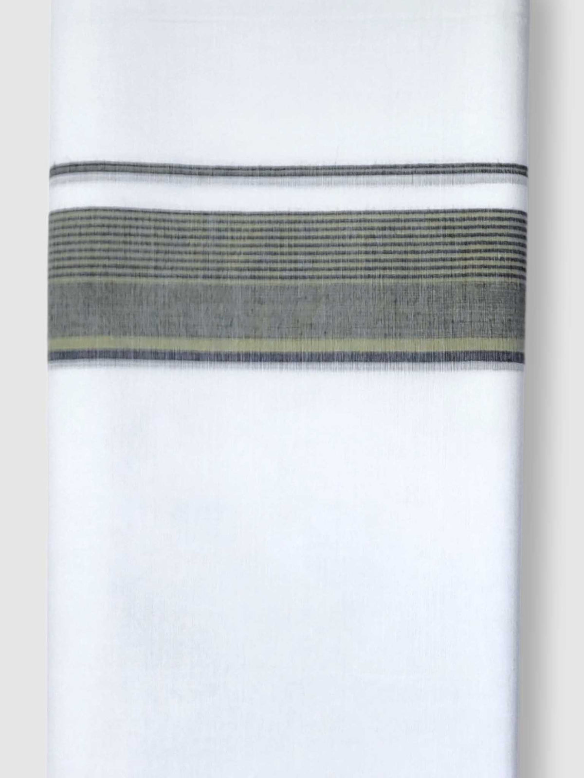 Pure White Cotton Men's Double Dhoti