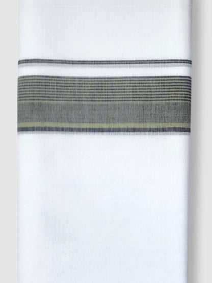 Pure White Cotton Men's Double Dhoti