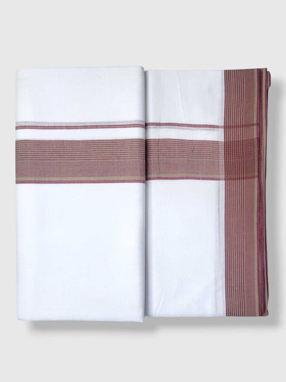 Pure White Cotton Men's Double Dhoti