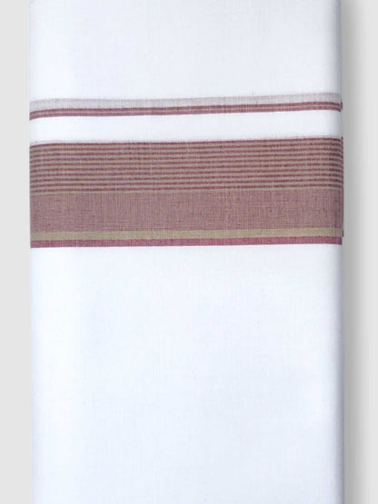 Pure White Cotton Men's Double Dhoti