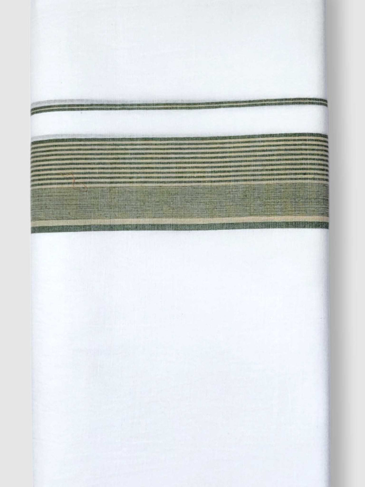 Pure White Cotton Men's Double Dhoti