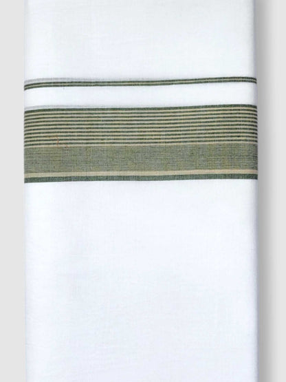 Pure White Cotton Men's Double Dhoti