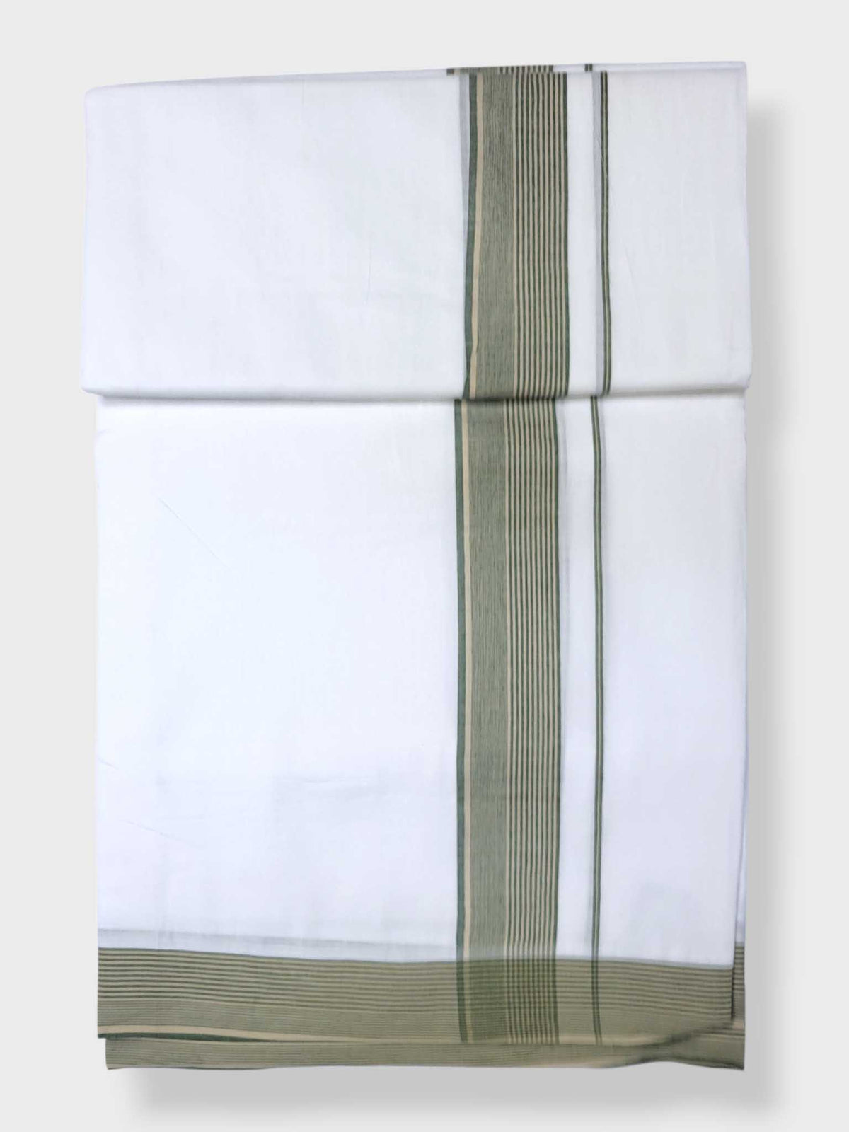 Pure White Cotton Men's Double Dhoti