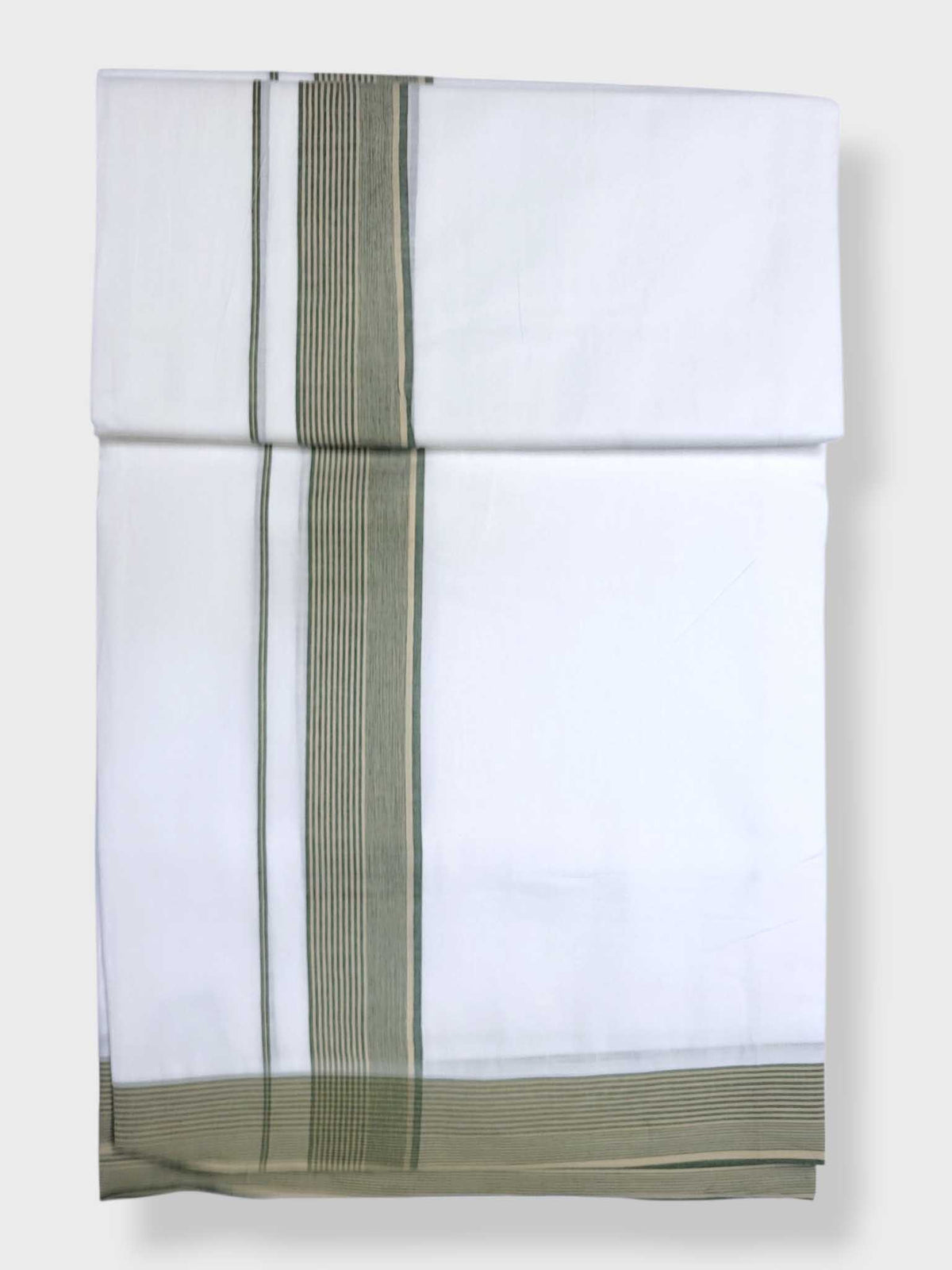 Pure White Cotton Men's Double Dhoti