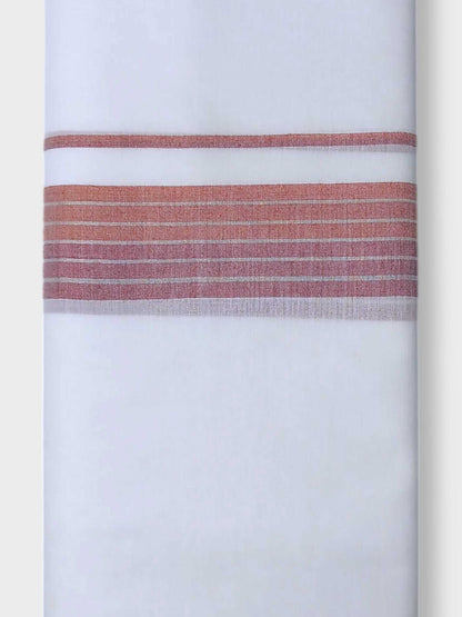 Pure White Cotton Men's Double Dhoti