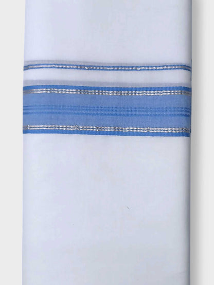 Pure White Cotton Men's Double Dhoti