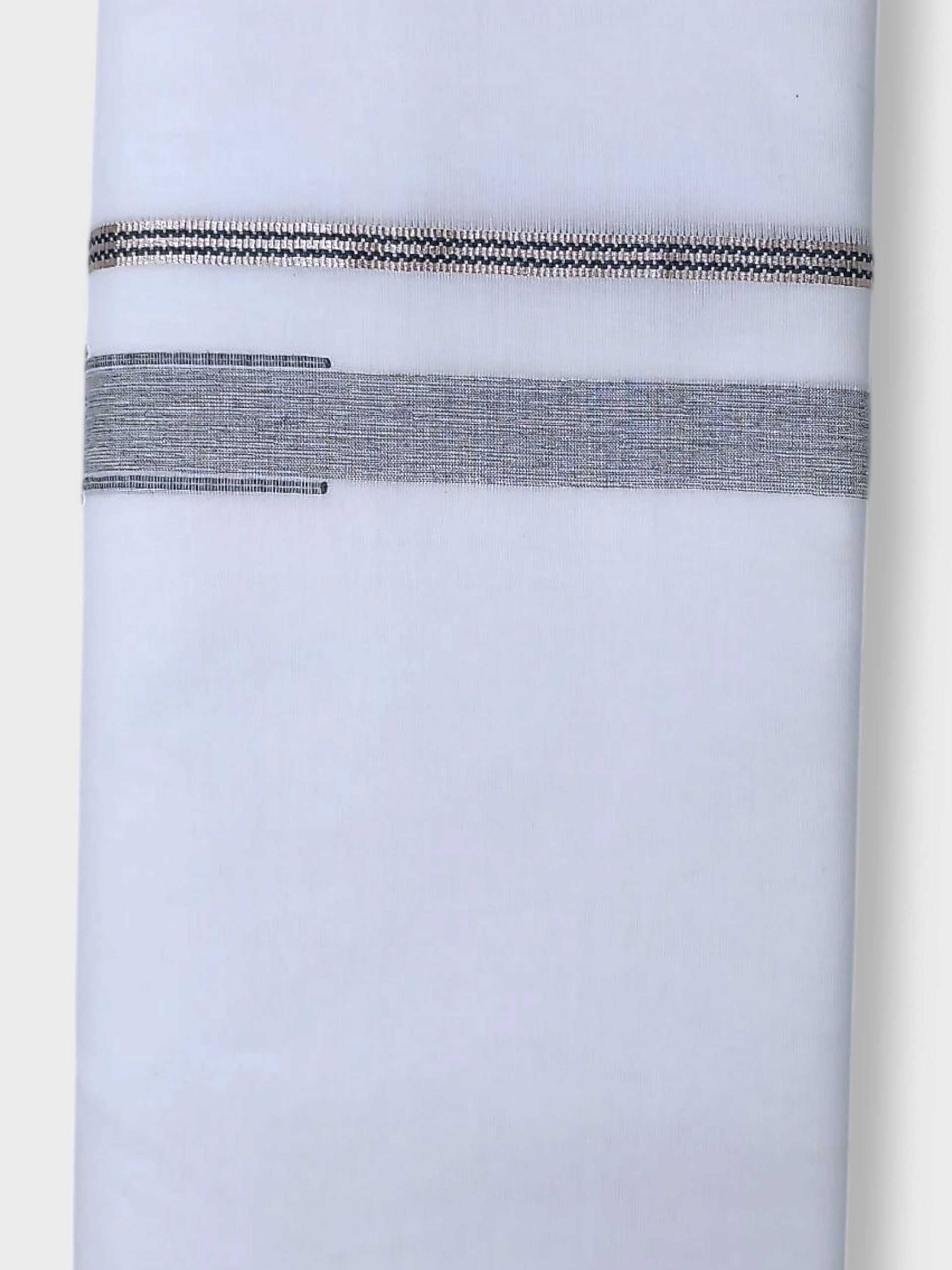 Pure White Cotton Men's Double Dhoti