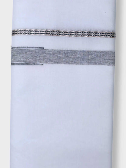 Pure White Cotton Men's Double Dhoti