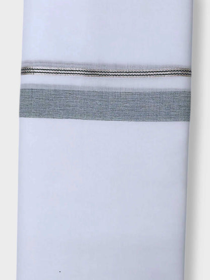 Pure White Cotton Men's Double Dhoti