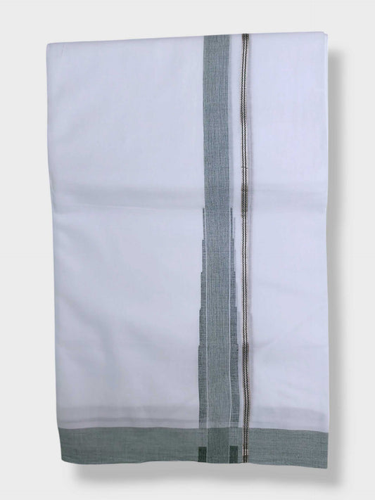 Pure White Cotton Men's Double Dhoti