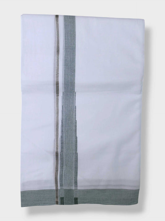 Pure White Cotton Men's Double Dhoti