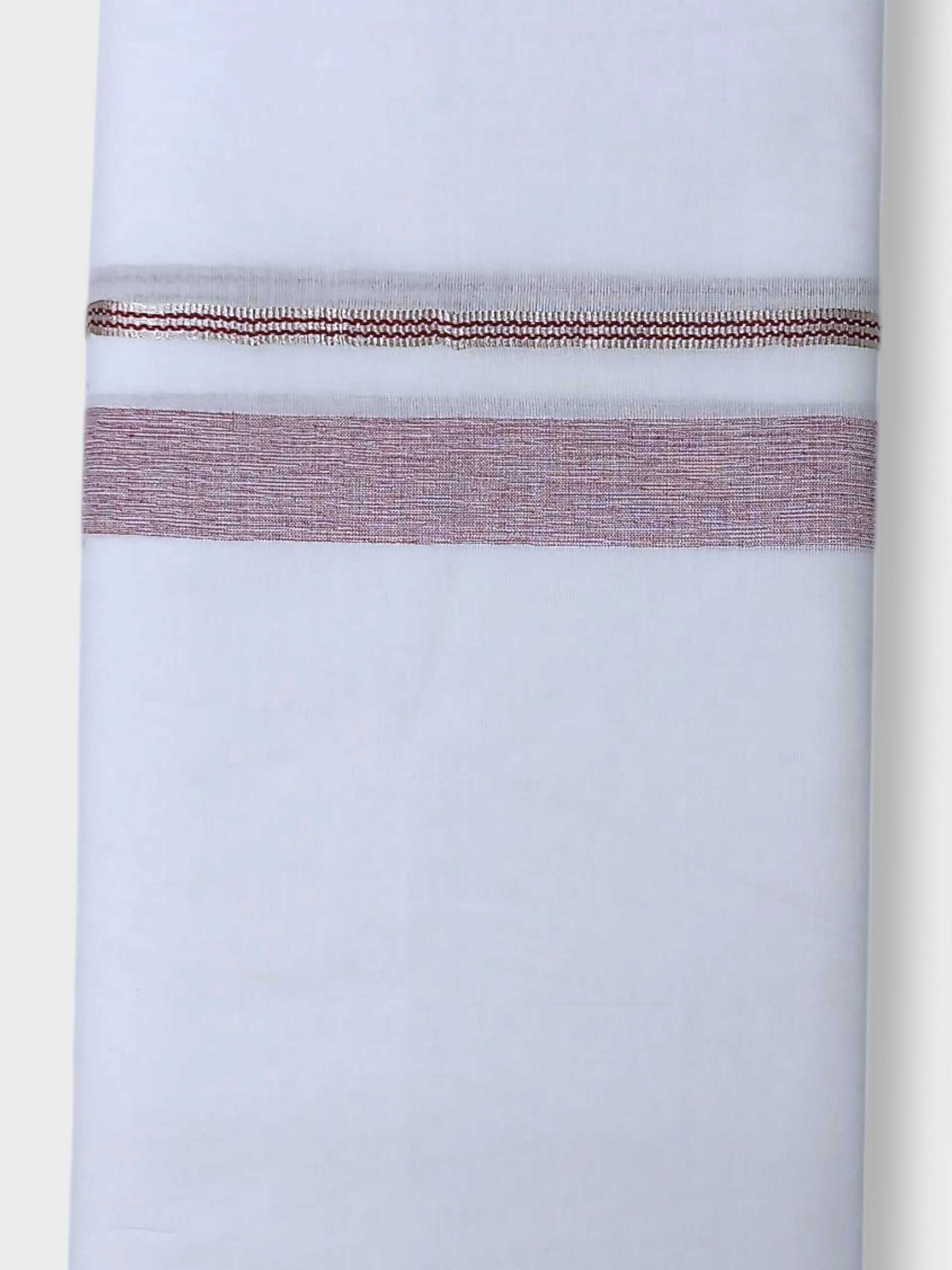 Pure White Cotton Men's Double Dhoti