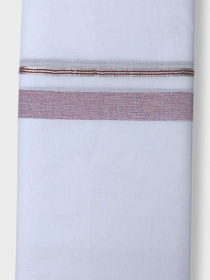 Pure White Cotton Men's Double Dhoti